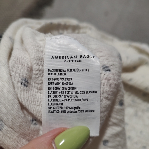 100% cotton American eagle cropped baby doll polka dot top - Picture 8 of 8